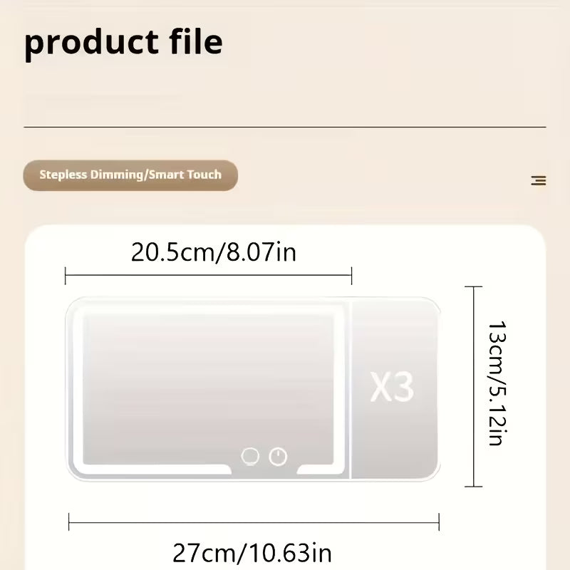 Car Sun Visor Vanity Mirror – LED Makeup & Grooming Mirror