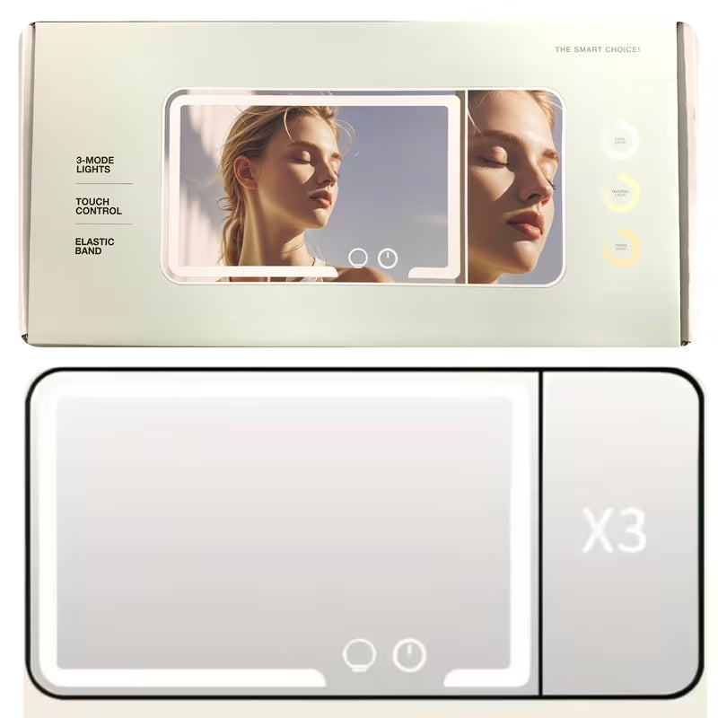 Car Sun Visor Vanity Mirror – LED Makeup & Grooming Mirror